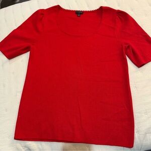 Talbots Red Short Sleeve Top Size Medium